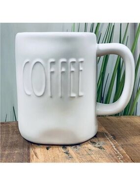 NWT Rae Dunn Gorgeous Unique Rare White off / Bone Ceramic Matte Mug